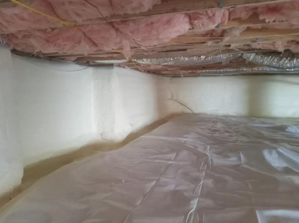 Crawl space encapsulation with closed-cell spray foam for Attic Insulation in East Kapolei